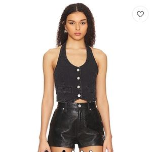 Rolla’s Halter Vest in Ash Black